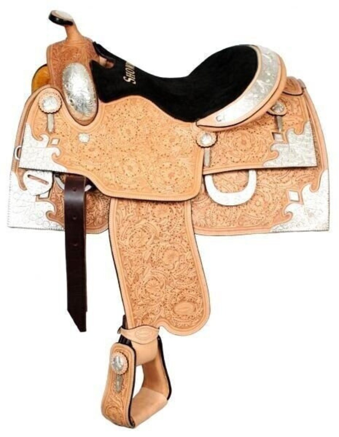 Sale 20 off 16 Western Saddle Sale Silver Show Full Tooling Full Quarter Horse Bars Close