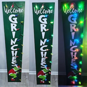 Grinch welcome sign