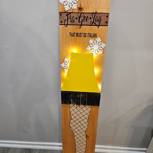 Christmas story leg lamp wooden sign