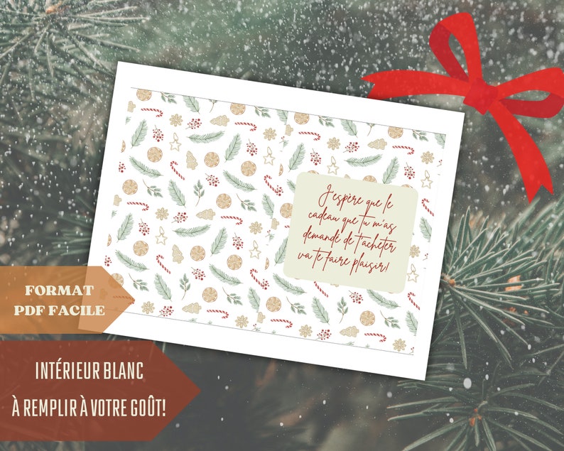 Carte de voeux humour cadeaux imprimable en francais Quebec pour les fêtes 5x7 bonhomme de neige hiver pour la famille amis collegues image 2