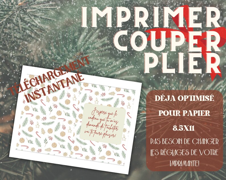 Carte de voeux humour cadeaux imprimable en francais Quebec pour les fêtes 5x7 bonhomme de neige hiver pour la famille amis collegues image 3