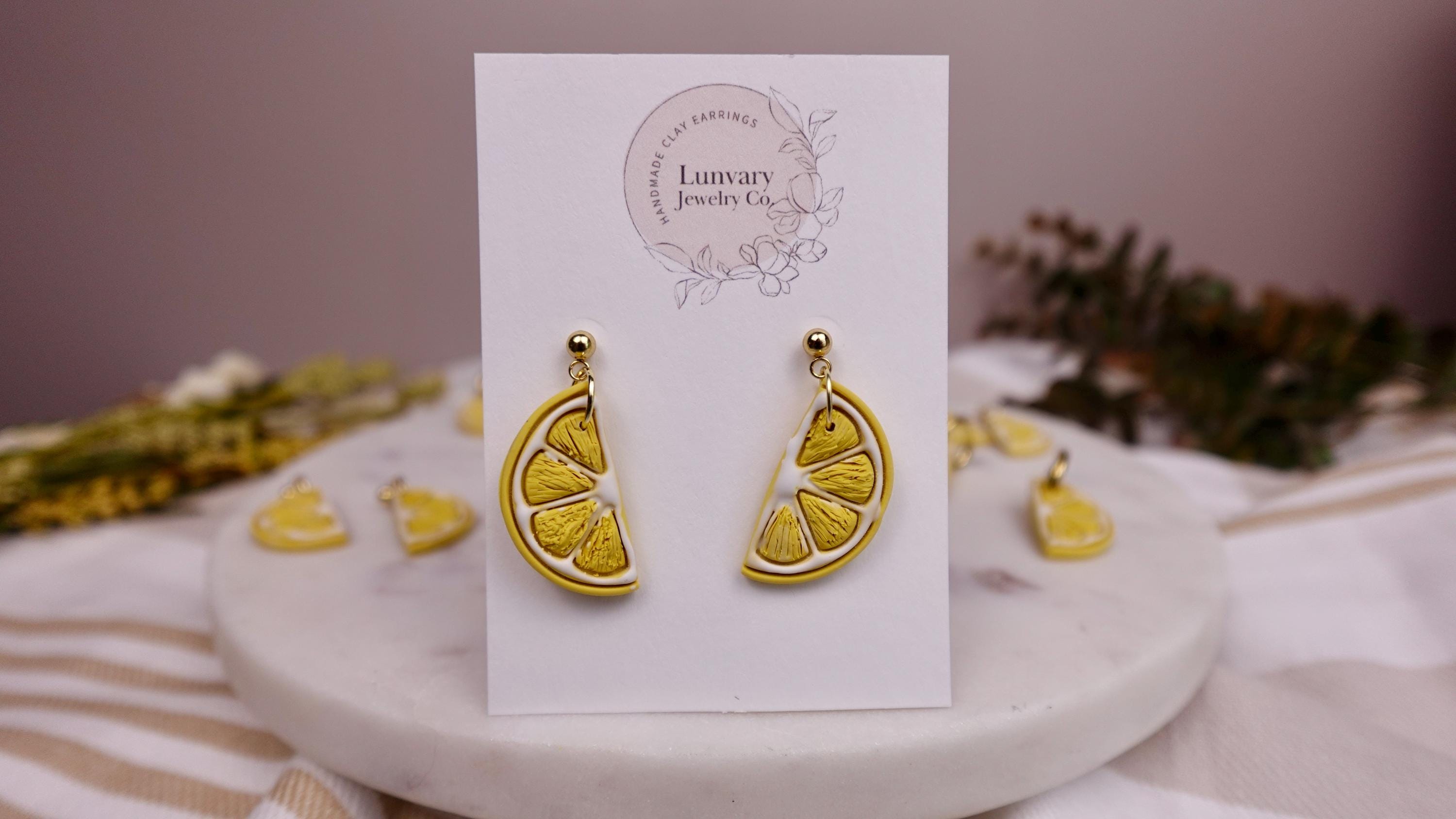 Cute Lemon Earrings - Etsy
