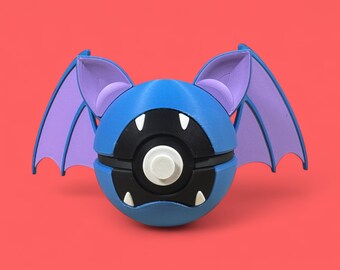 Themed pokeball Zubat Pokemon – 3D Printed Pokemon Collectible for Pokémon Fans