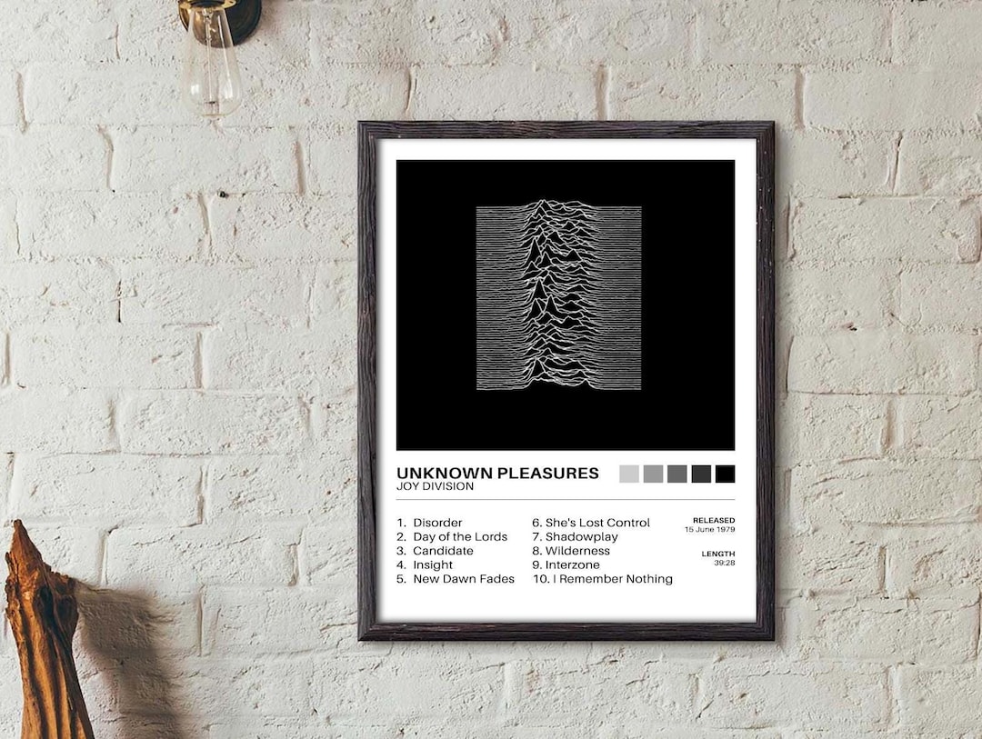 Joy Division Unknown Pleasures Iconic Album Print Digital Print Ian joy-division-unknown-pleasures-iconic-album-print-digital-print-ian