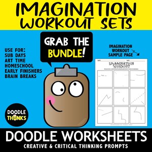 Imagination Workout BUNDLE Sets | Drawing and Doodle Prompts