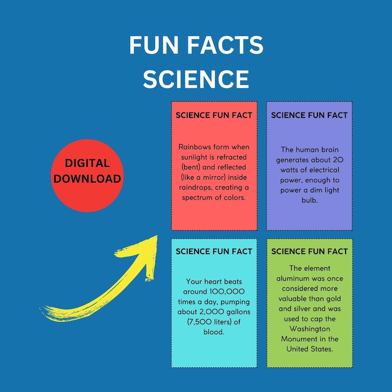 FUN FACTS FLASHCARDS All About Science Botany Anatomy Etsy