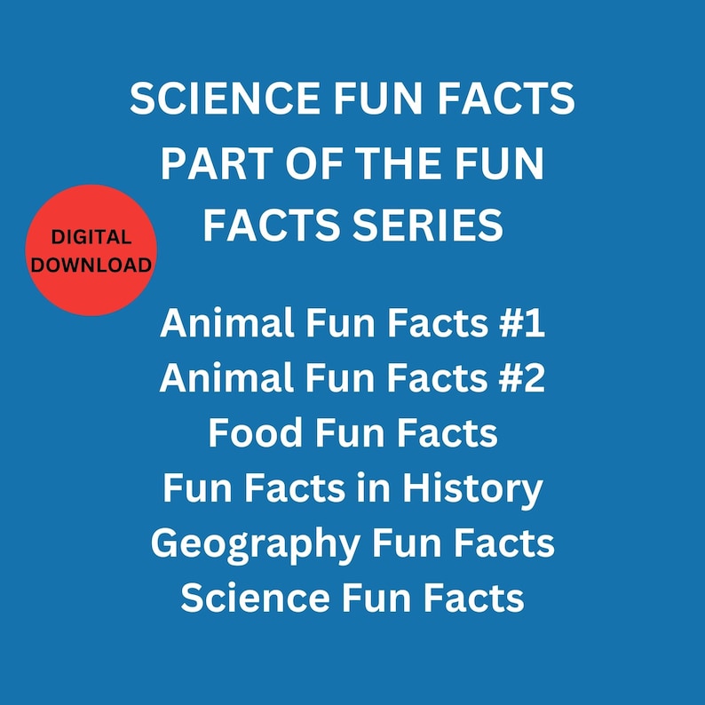 FUN FACTS FLASHCARDS All About Science Botany Anatomy Etsy