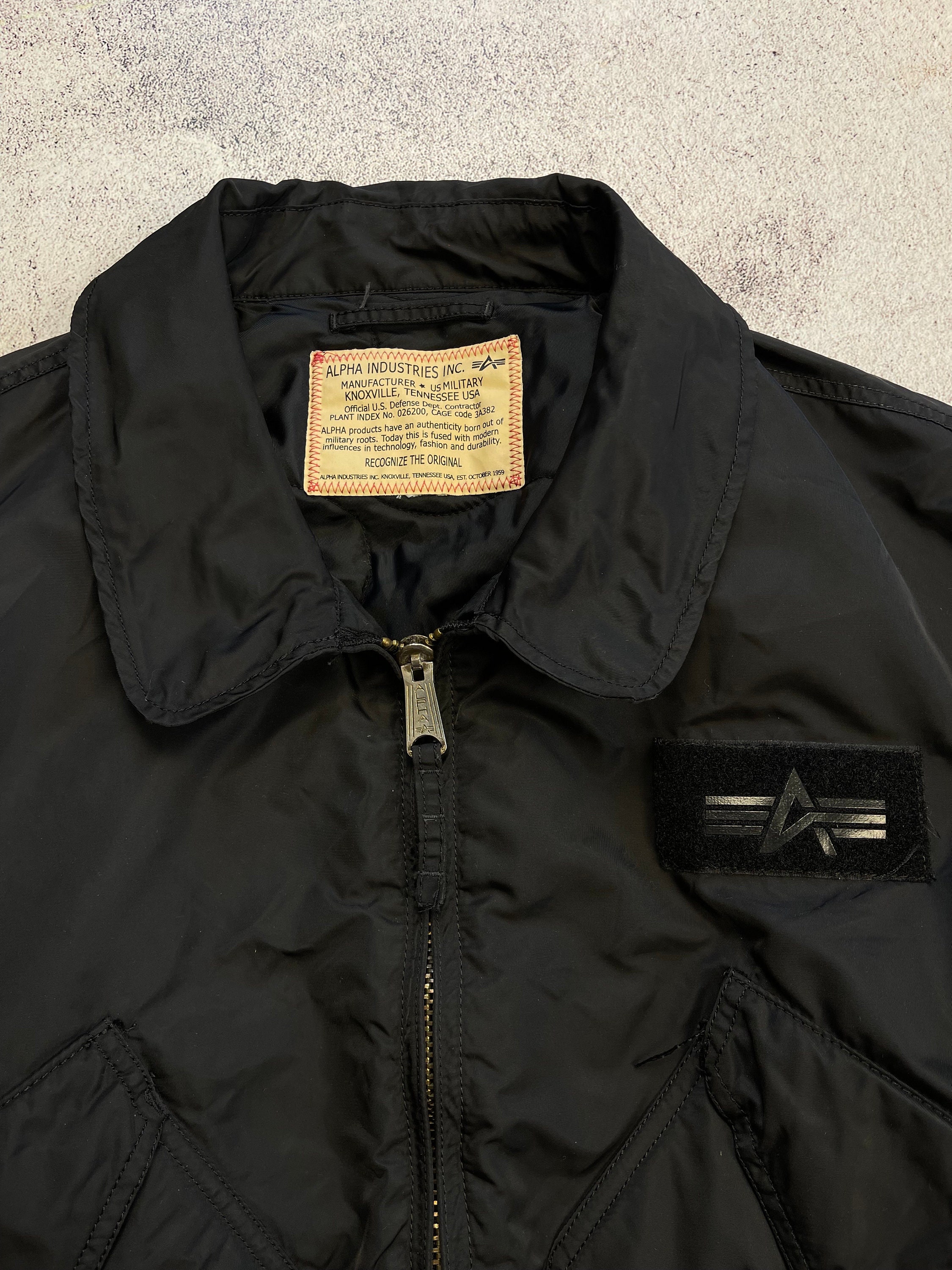Alpha Industries Vintage Bomber CWU 45/P Flight Men's Black Alpha Industries Vintage Bomber CWU 45/P Flight Men's Black