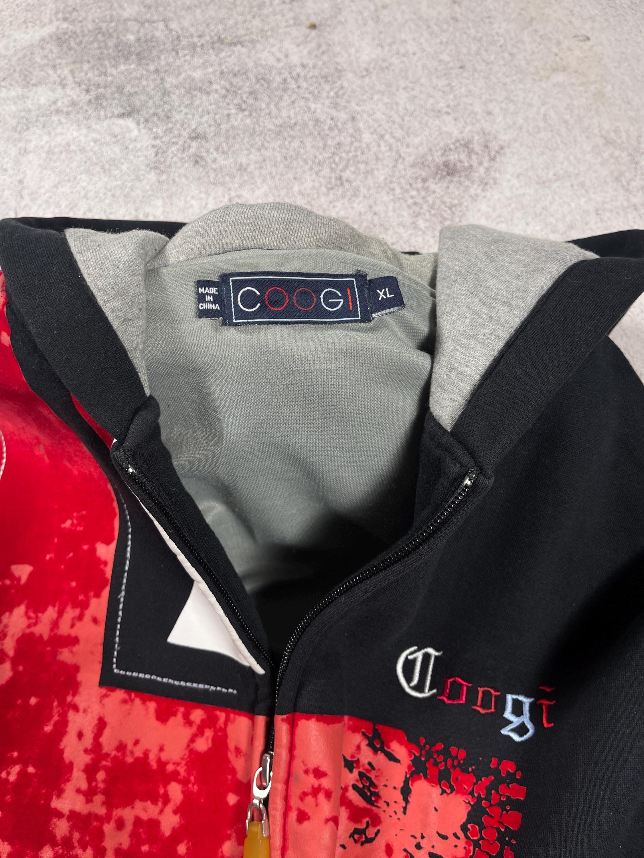 Coogi Vintage Men's Zip up Hoodie Embroidered Heritage 69 Rare