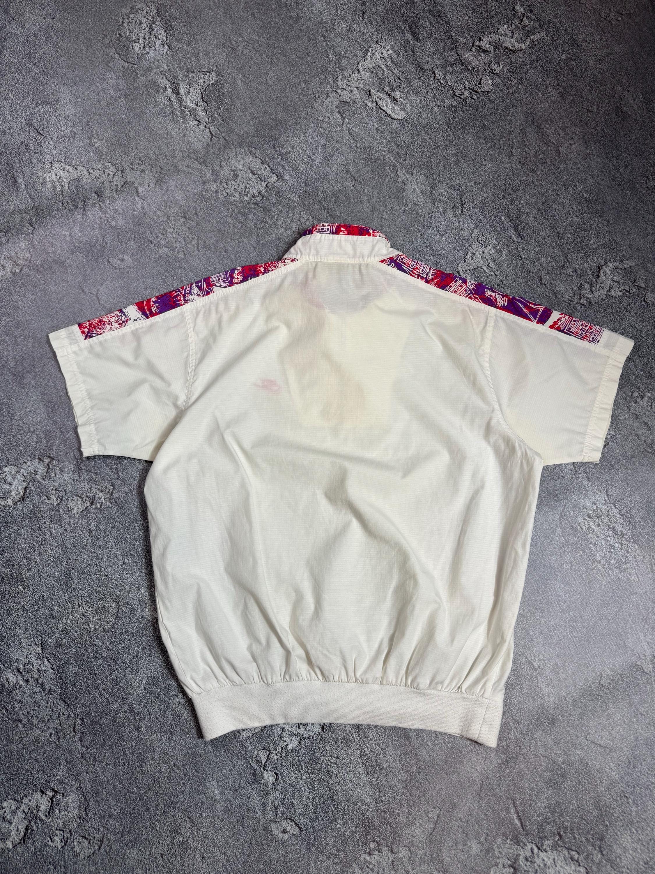 Vintage Nike Challenge Court 1992 Agassi Nylon Polo Shirt Korea