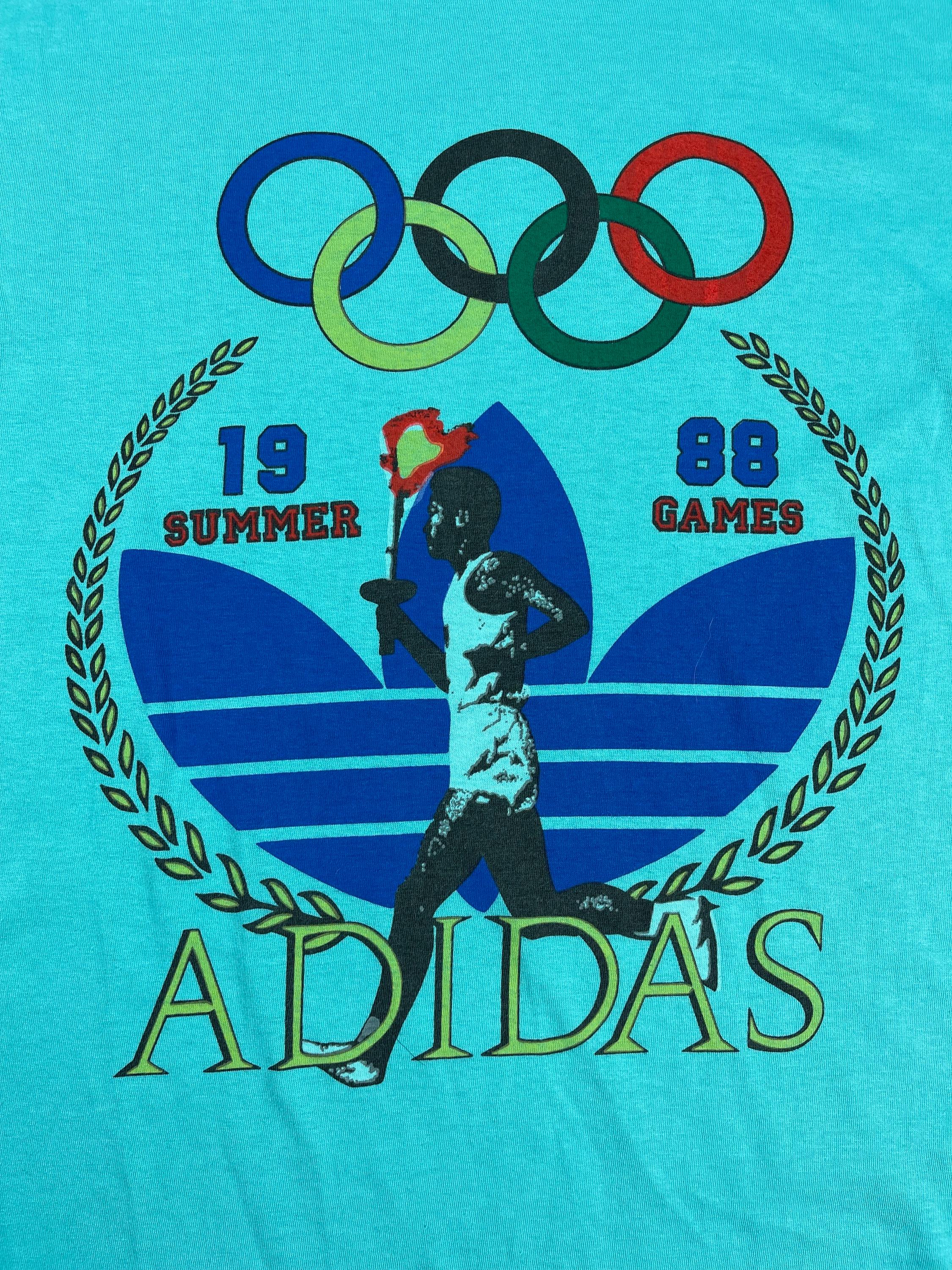 Adidas Olympic Games 80s' Men's Vintage T-shirt 1988 Seoul Summer