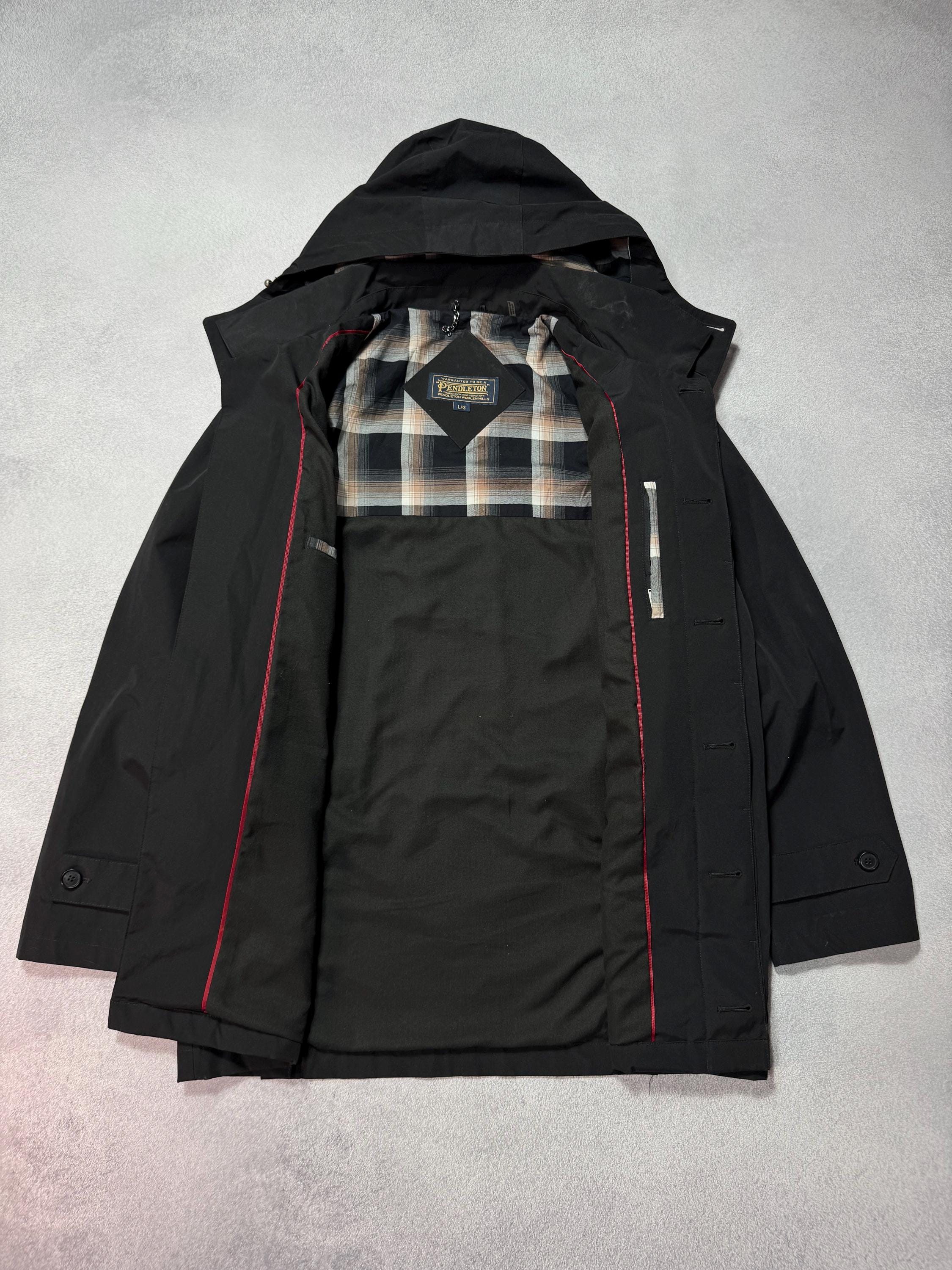 Pendleton 1863 Waterprof Hooded Parka Jacket Check Black Mens L - Etsy