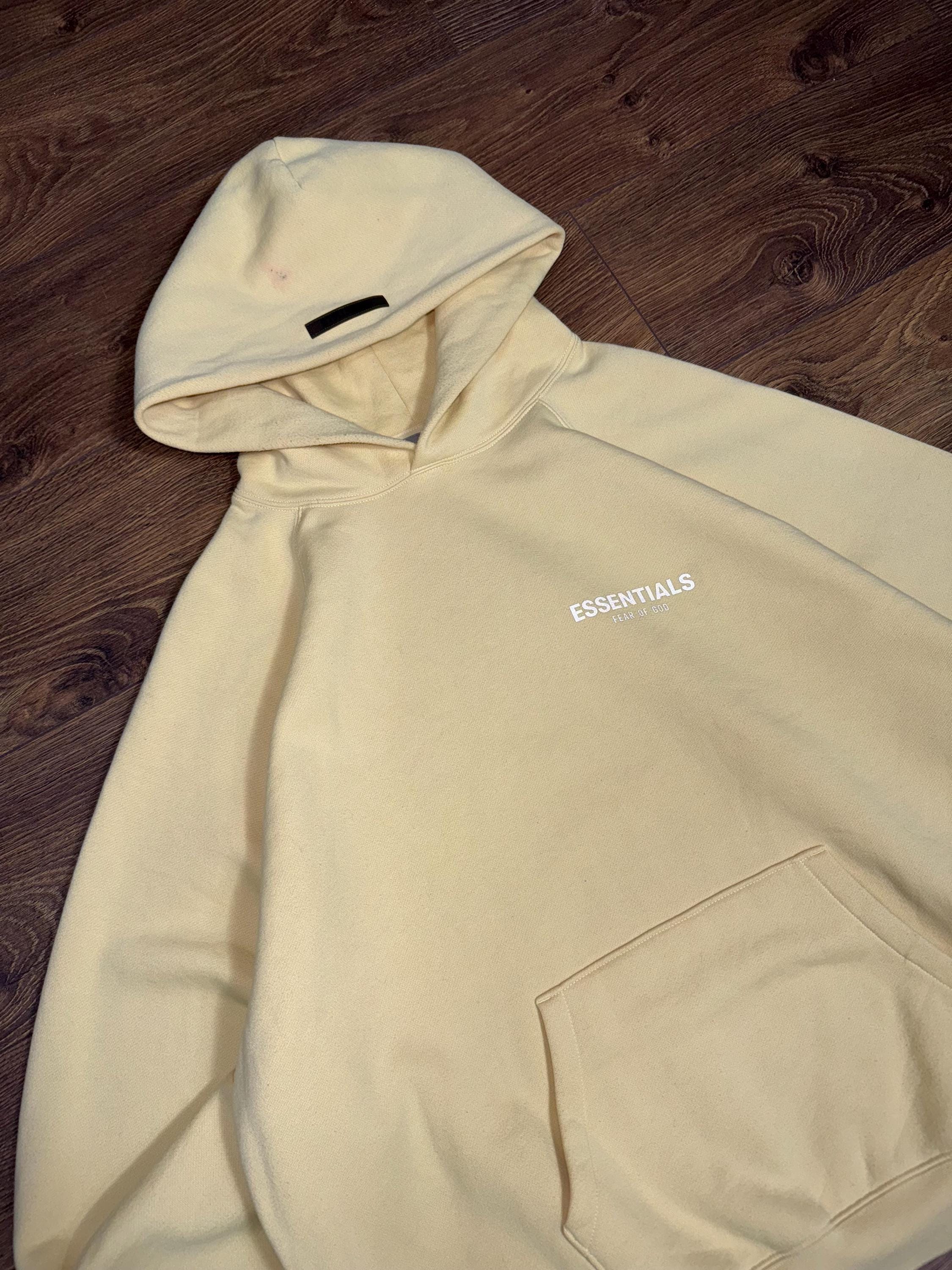 Fear of God Essentials Hoodie Y2K Rare Lemon Color Size XXL Mens 