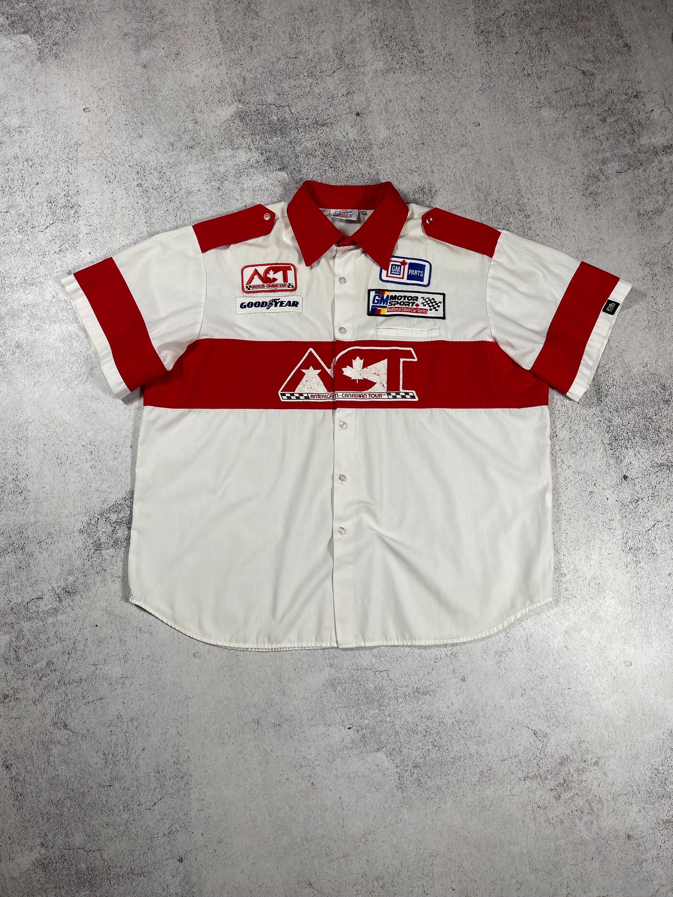 Gm Motorsport Nascar Vintage Racing Button Shirt American Canadian Tour ...