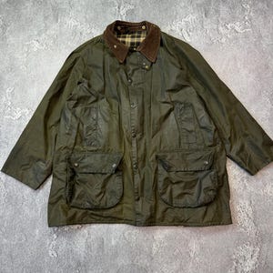 Men's Barbour Gamefair Vintage Jacket Wax Green A123 England Size