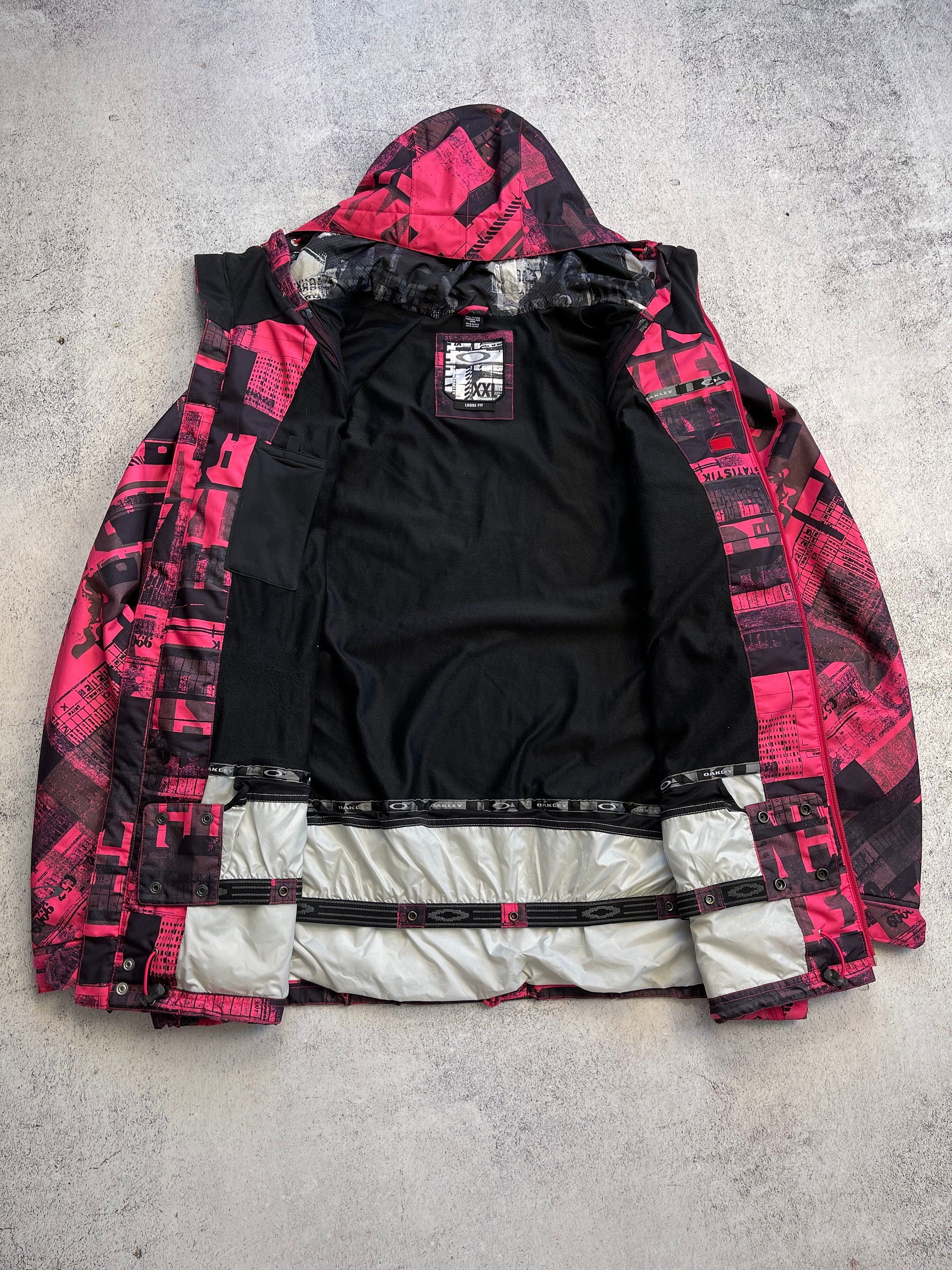 Oakley Men's Vintage Ski Jacket Rare Graphic Print Loose Fit Oakley Men's Vintage Ski Jacket Rare Graphic Print Loose Fit