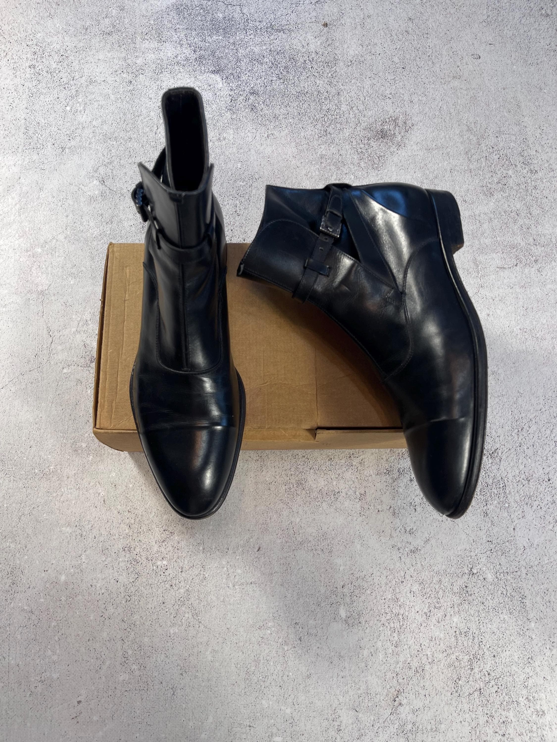 Cesare Paciotti Monk Strap Shoes Mens Size 6 Black Leather Dress Square Toe Cesare Paciotti Leather Lasercut Accents Derby Shoes - White  main image 2