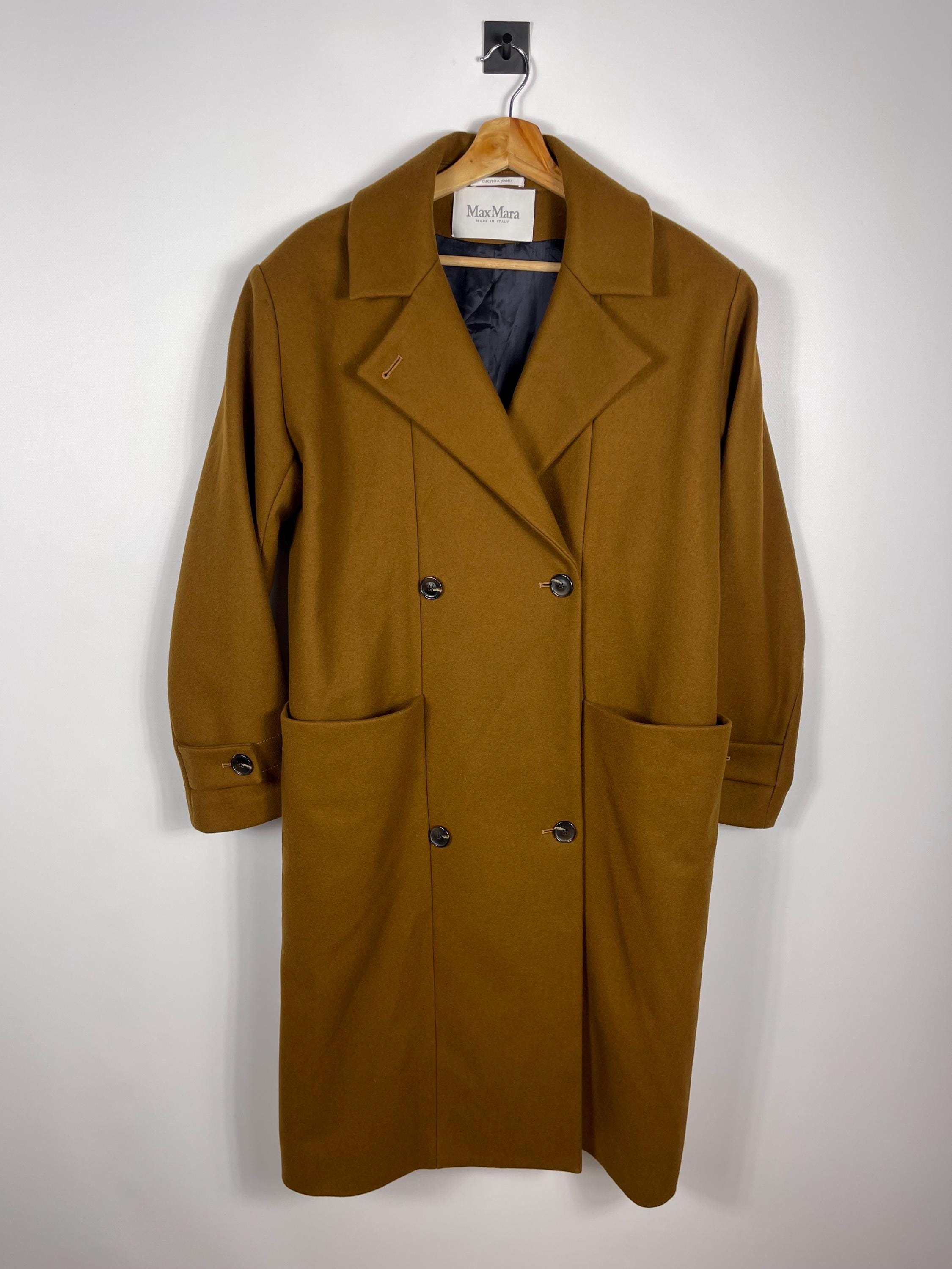 VIP【送料関税込】MAX MARA WOOL DOUBLE-BREASTED COAT Max Mara Women's Double Breasted Wool Coat Brown Long Jacket