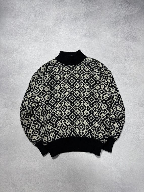 トップス EMPORIO ARMANI 90s~00s archive knit Vintage Emporio Armani 90s Archive Rare Mens Sweater Pure Wool