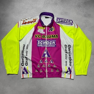 Assos Vintage VC Bauma Opel Zwitsers wielerjack nylon met volledige ritssluiting veelkleurig maat XL