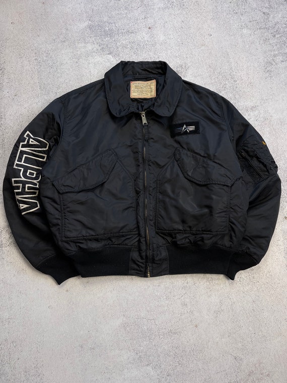 Alpha Industries Vintage Bomber CWU 45/P Flight Men's Black Alpha Industries Vintage Bomber CWU 45/P Flight Men's Black
