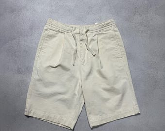 オフィチネ ジェネラル テクスチャード ヒューズ メンズ ショートパンツ ベージュ クラシック カジュアル シティ ショートパンツ M