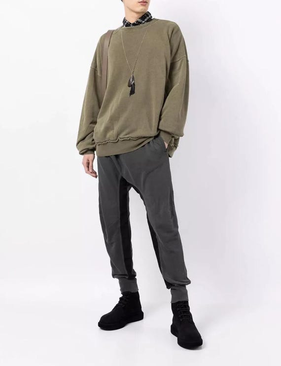 Haider Ackermann Khaki Double Layer Perth Sweatshirt Size XS Oversized Fit Etsy Canada