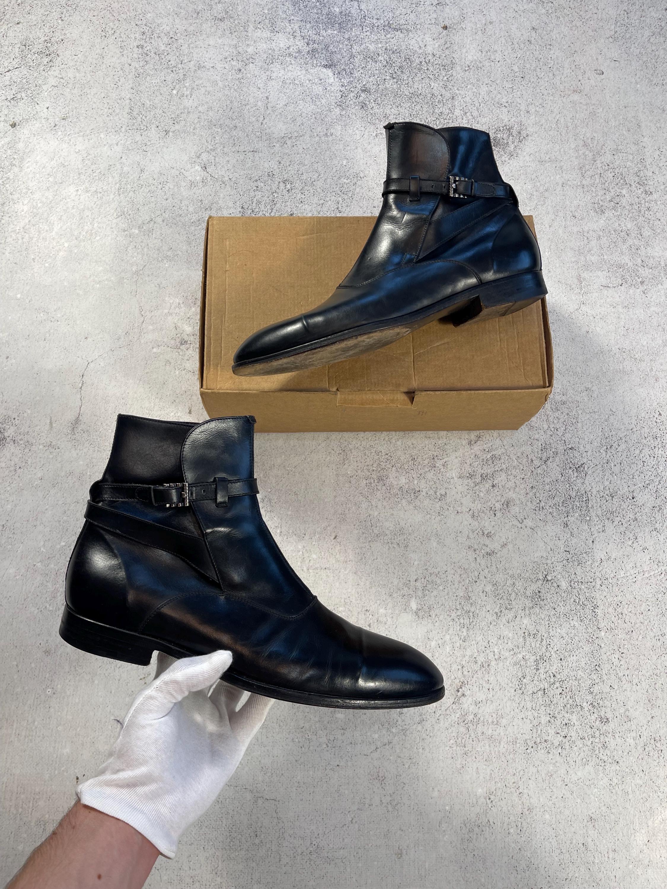 Cesare‎ Paciotti Studded Leather Buckle Biker Boots Black Mens Size 8 US Cesare Paciotti Men main image 2