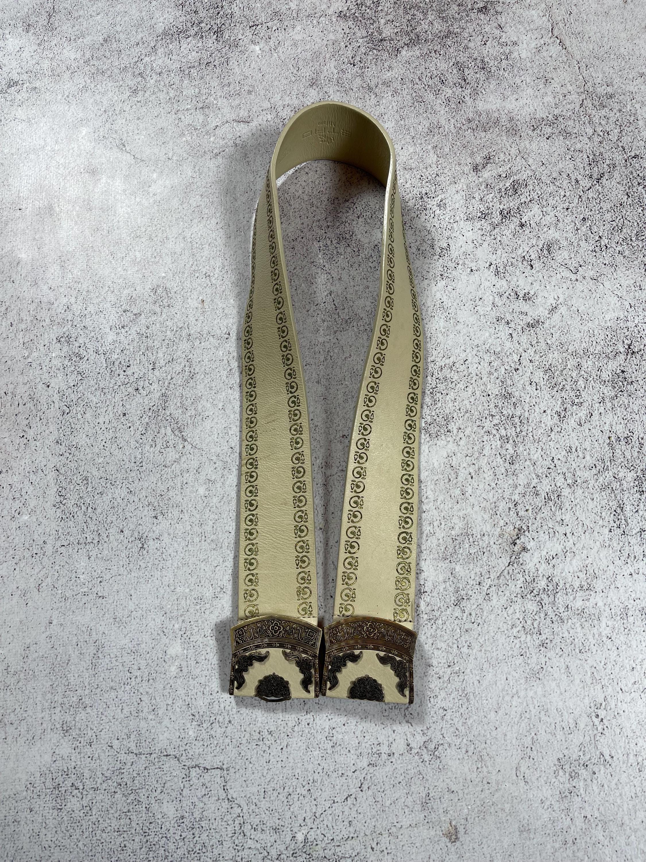 ETRO Cream Leather Belt with Crest Appliques ETRO Cord-trimmed leather belt | NET-A-PORTER main image 2