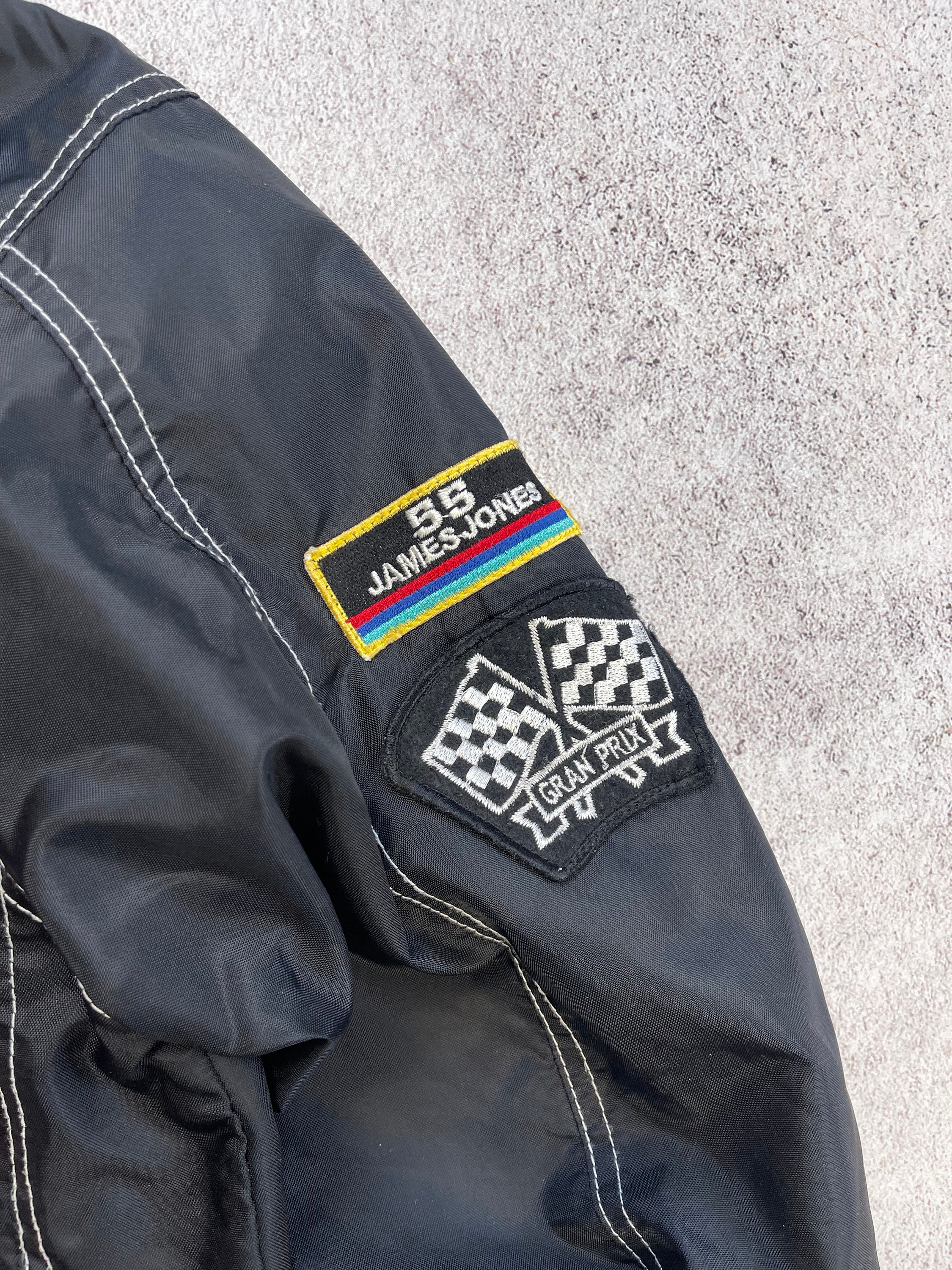 Harrison Gibson Vintage Racing Team Jacket Dare Devil Star Nascar