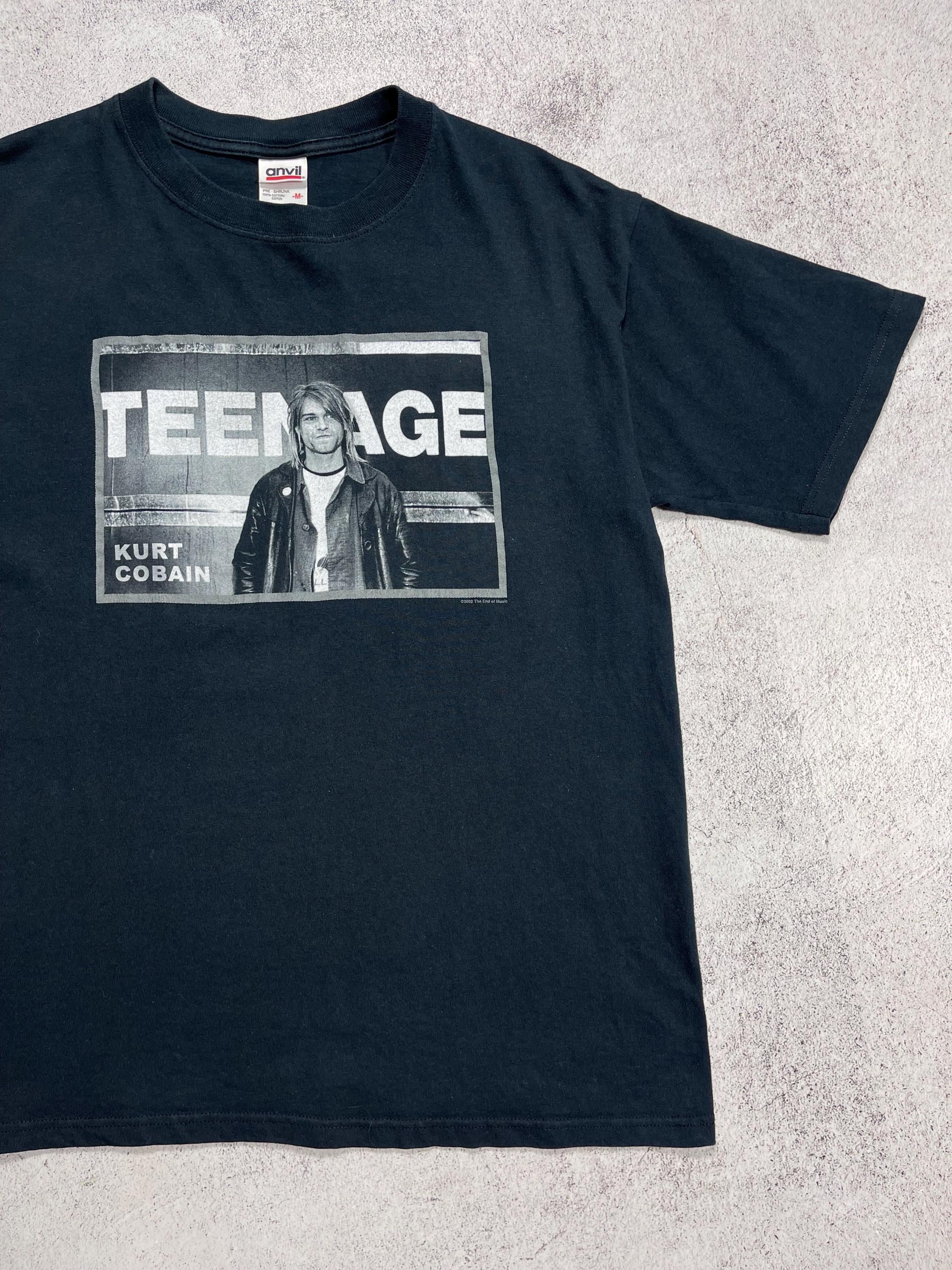 Kurt Cobain Teenage 2002 Vintage Nirvana Grunge Rock Band T-shirt 