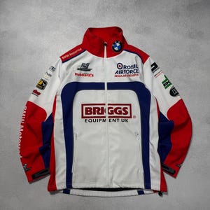 BMW Racing Bike Motorrad Vintage Y2K-jacka Softshell Herr Storlek S-M