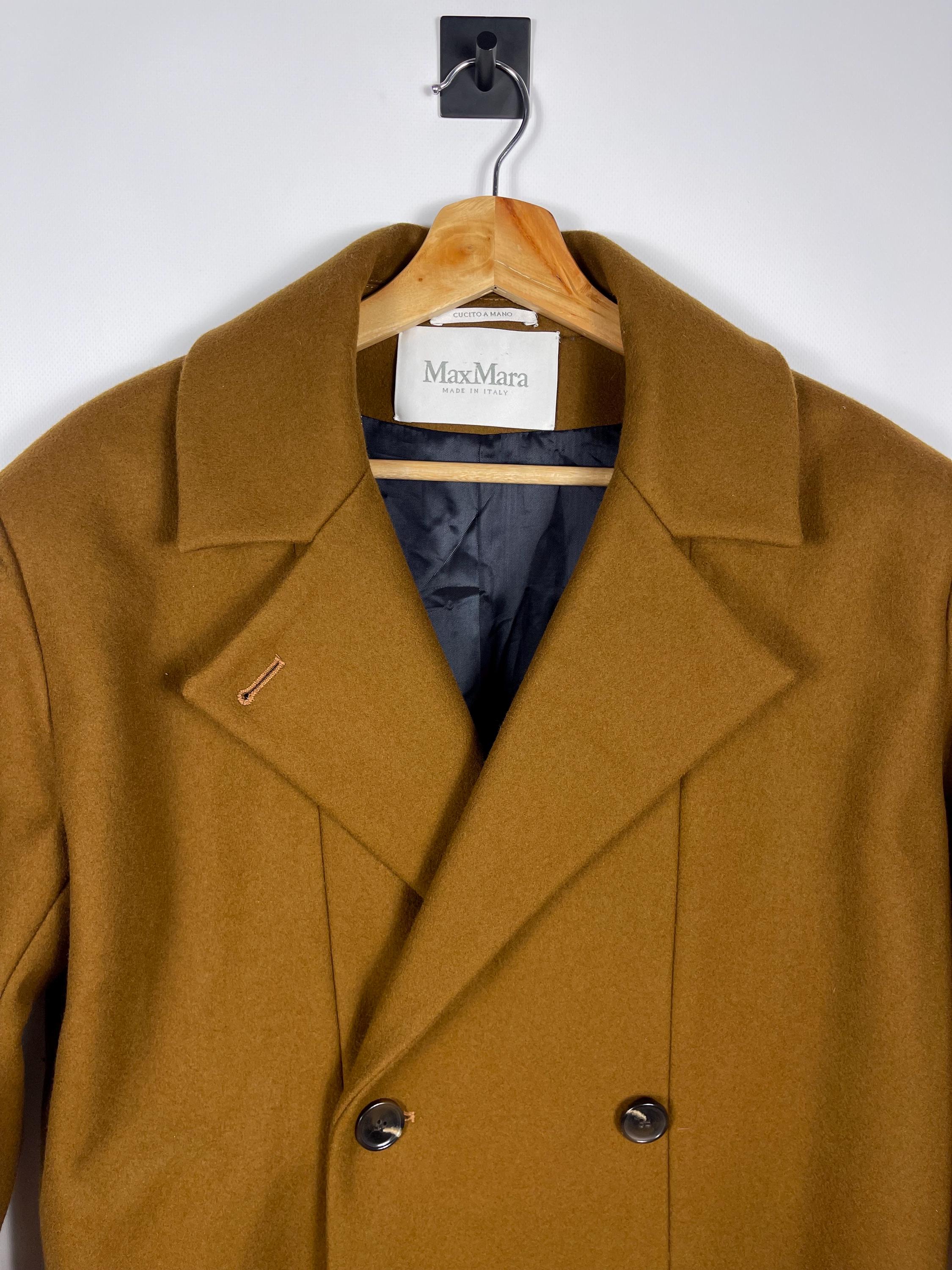 マックスマーラ レディース ダブルブレスト ウールコート ブラウン