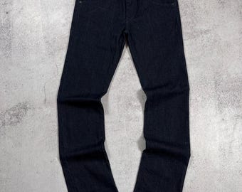 Pantalones vaqueros azules oscuros de tiro bajo y rectos de Miss Sixty 60 para mujer, estilo vintage Y2k, talla 29