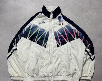 Vintage 1990s Italia Embroidered Zip up Sweatshirt - Etsy