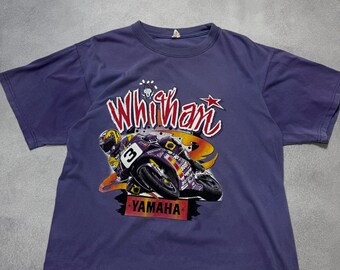 Vintage James Whitham Yamaha Y2K Racing 90s Purple Shirt Superbike
