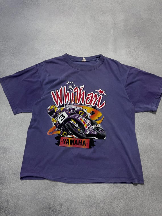 Vintage James Whitham Yamaha Y2K Racing 90s Purple Shirt Superbike