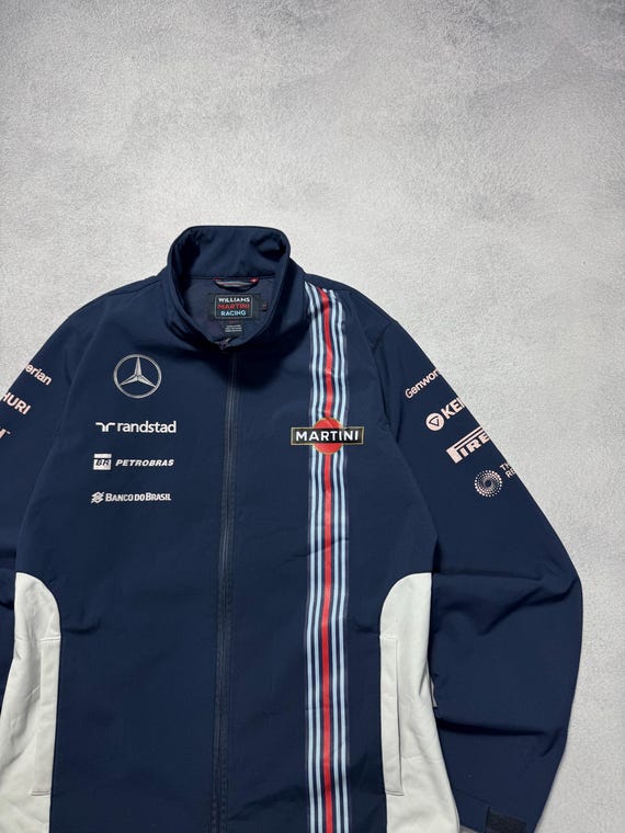 Williams Martini Racing F1 Team Mercedes Benz Vintage Y2K Softshell Jacket Sz S View 3