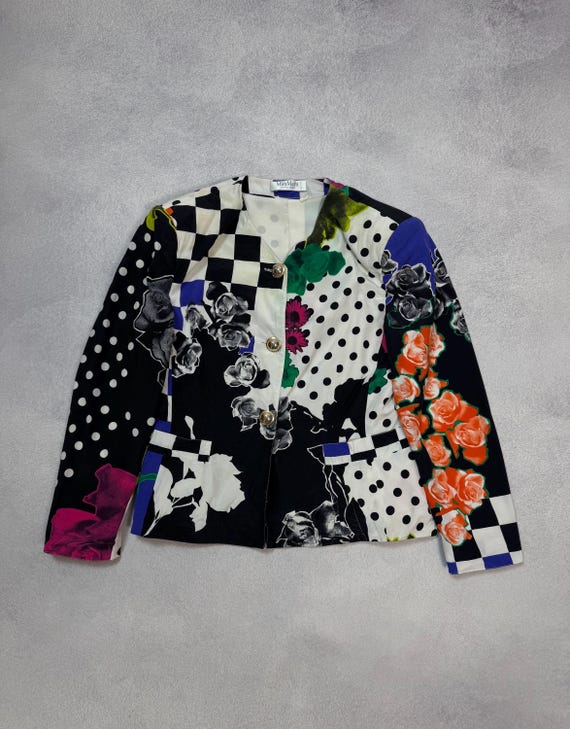 Max Mara Pura Seta Patchwork All Printed Blazer Jacket Floral