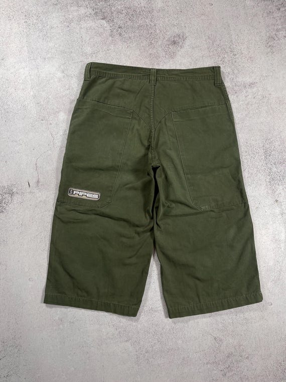 Lee Pipes Y2k Men's Cargo Bermuda Shorts Skater Vintage 90s JNCO