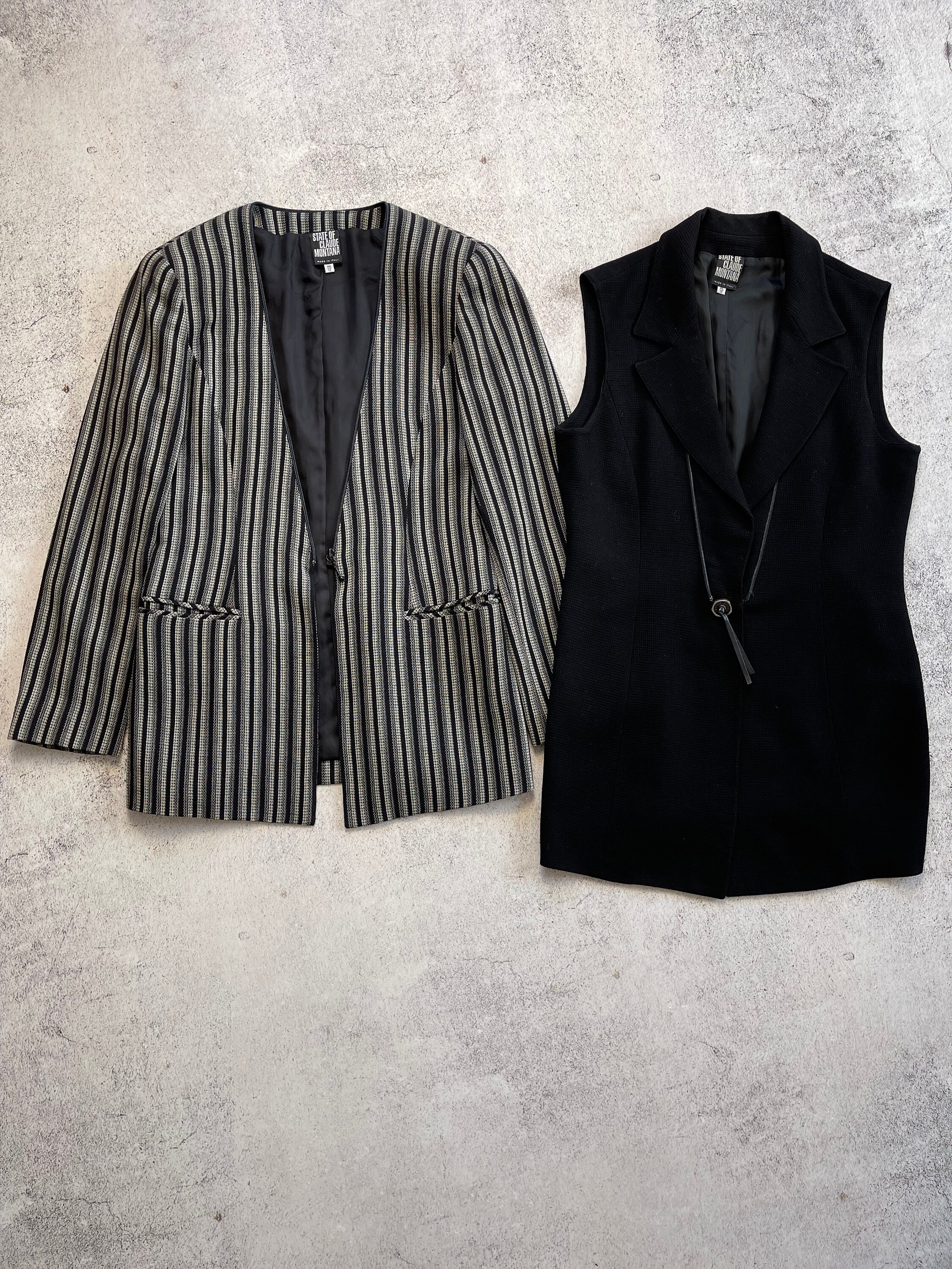 State of Claude Montana Archive Convertible 2 in 1 Blazer + Vest