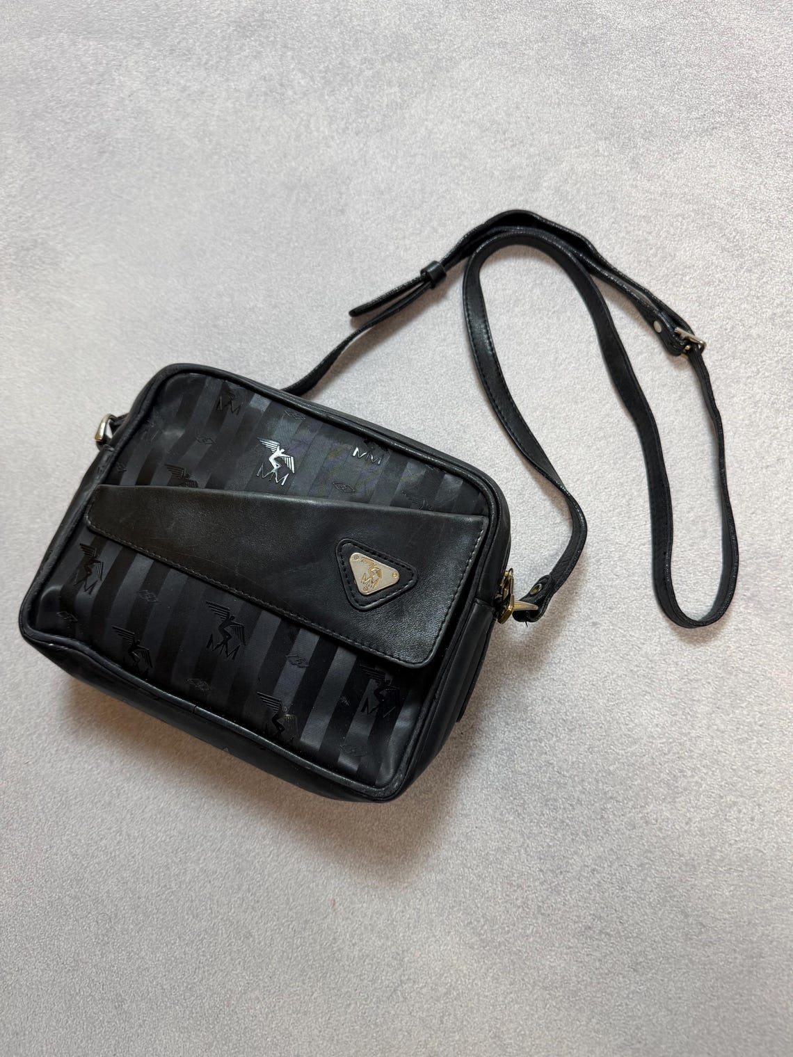 Vintage Maison Mollerus Shoulder Crossbody Small Bag Luxury Black Small Unisex, foto 3 di 5