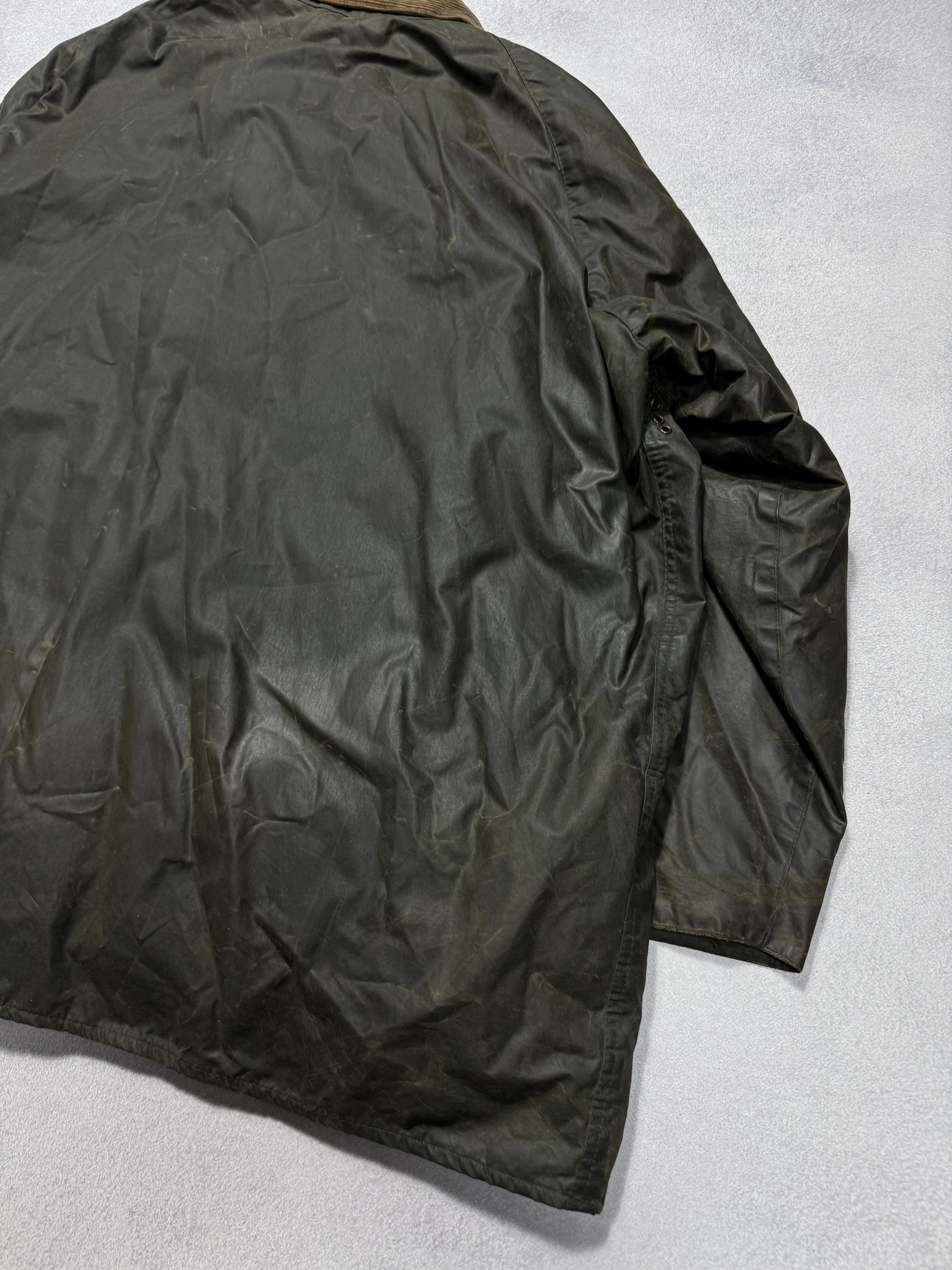 Men's Barbour Gamefair Vintage Jacket Fur Lining Wax Green A295