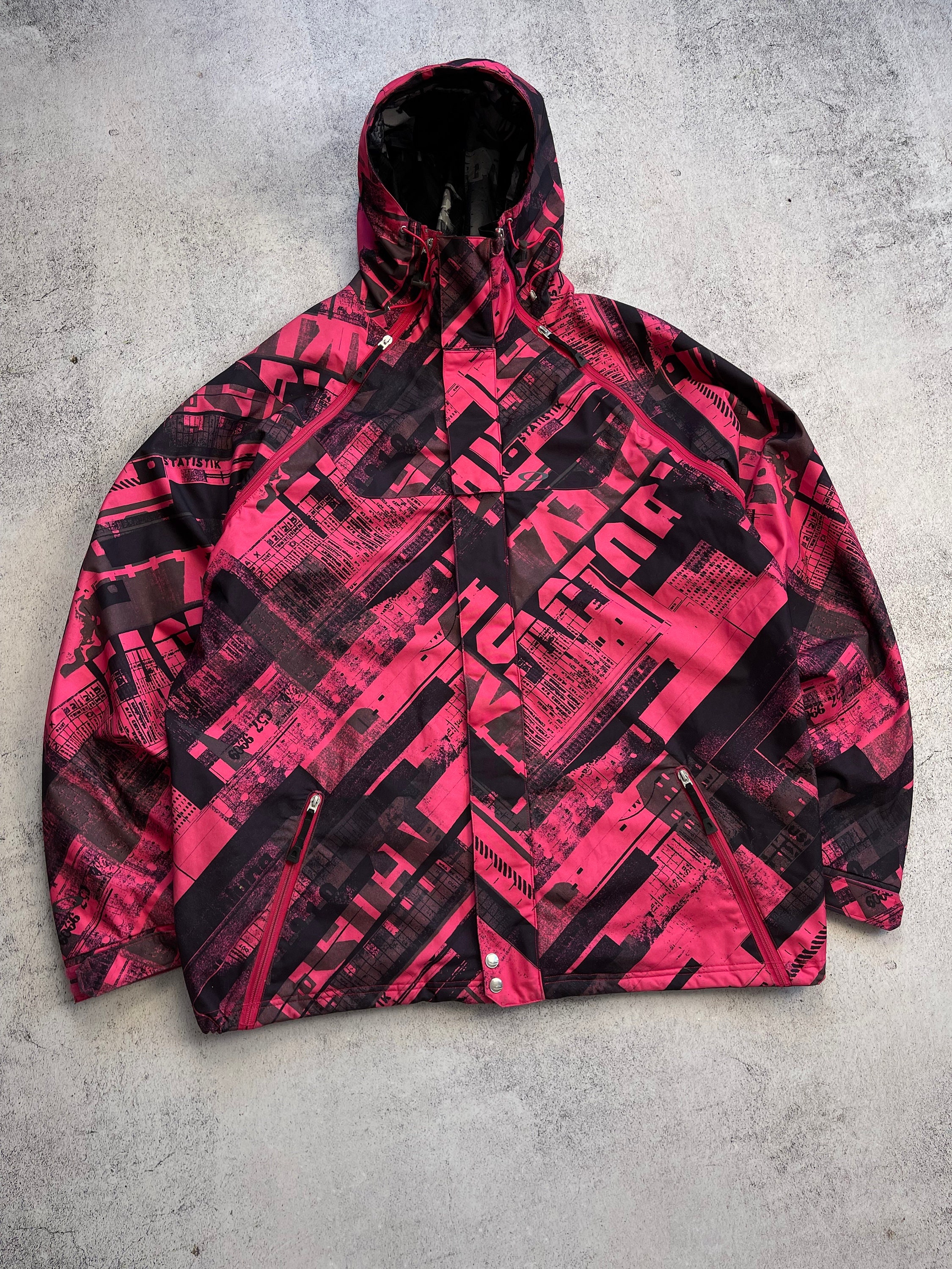 Oakley Men's Vintage Ski Jacket Rare Graphic Print Loose Fit Oakley Men's Vintage Ski Jacket Rare Graphic Print Loose Fit