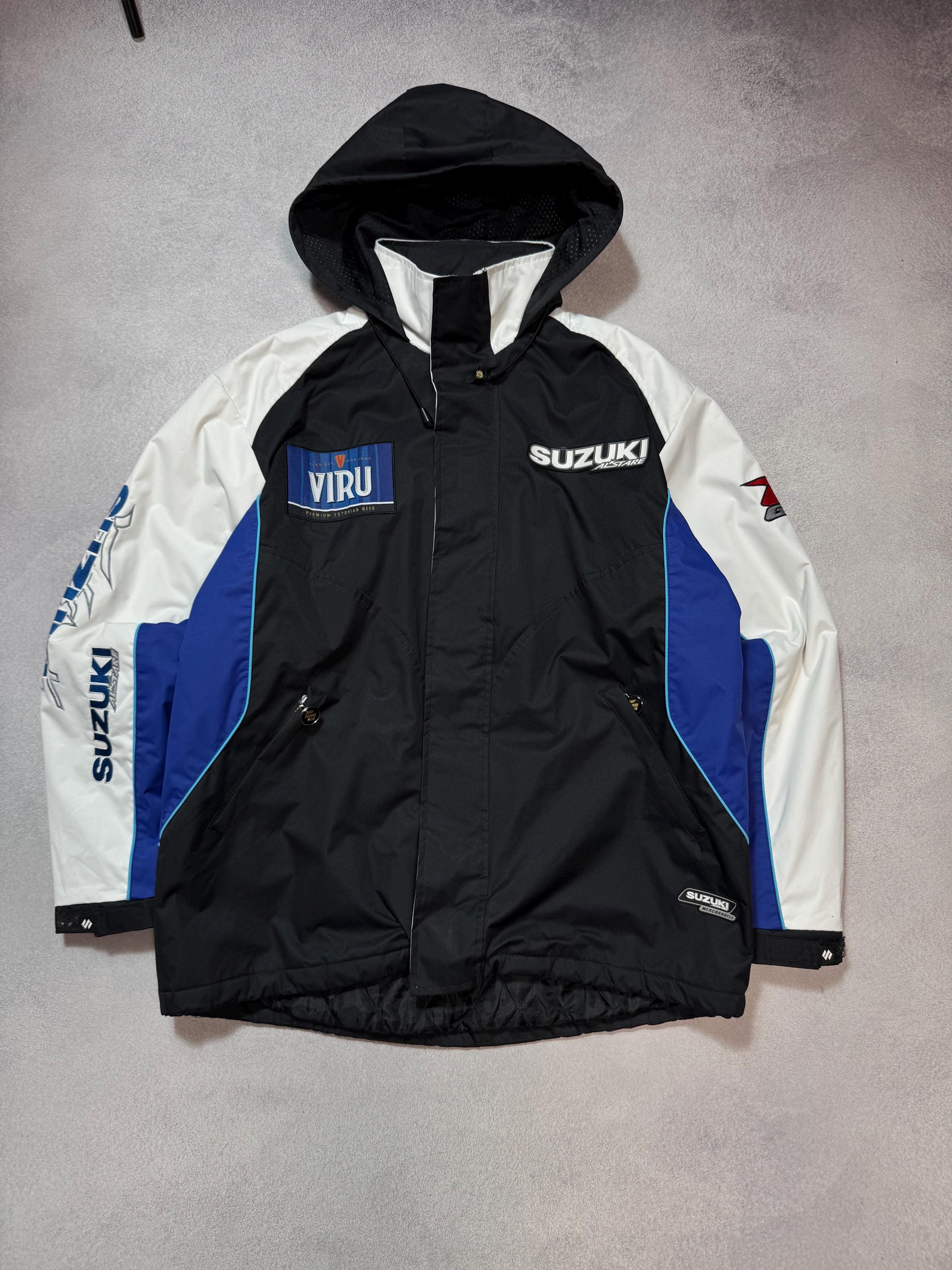 Vintage Suzuki Alstare Racing Jacket Winter Viru Black/blue Size