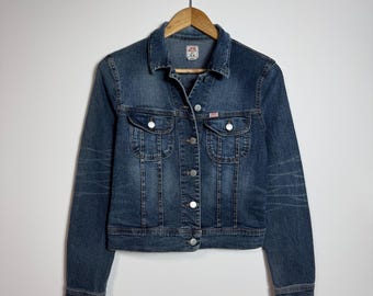 Miss Sixty 60 Jeans Vintage anni '90 Y2K Giacca in denim corta Taglia S