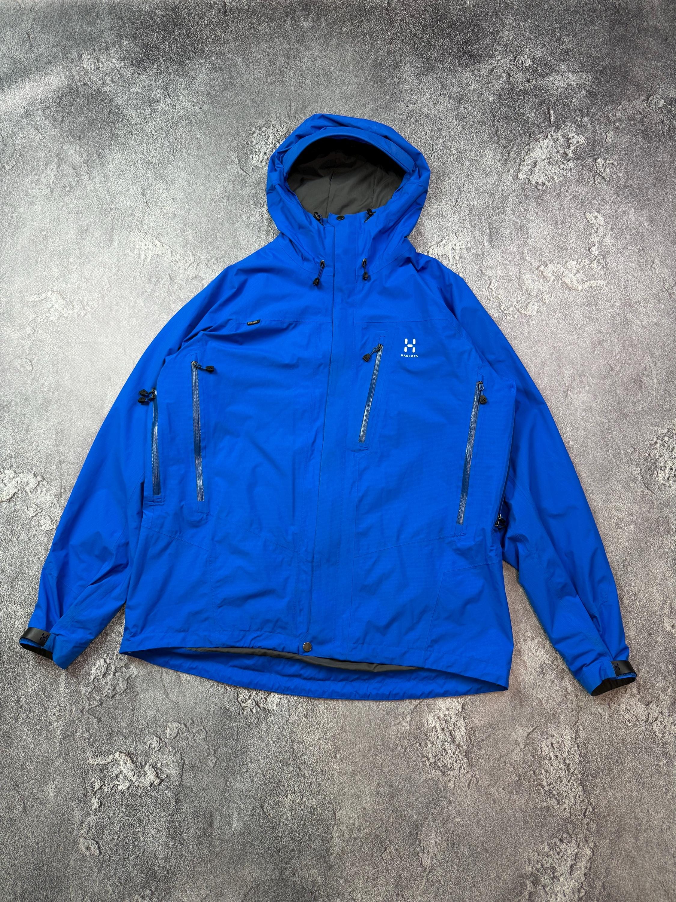 美品 Haglofs Astral/Orion Gore-Tex Jacket Haglofs Astral/orion Gore-tex Jacket Men's Blue Hooded Ski