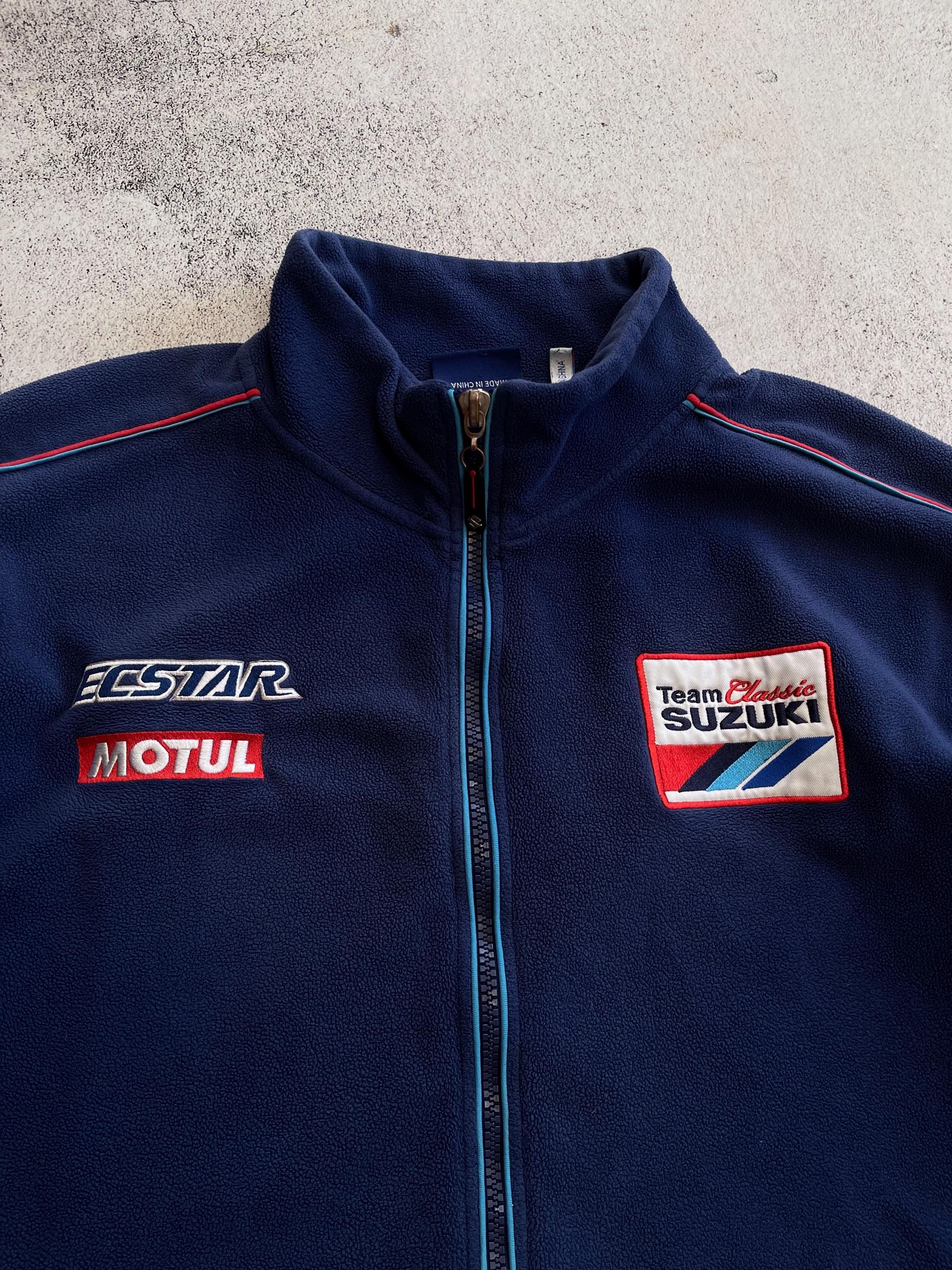 Suzuki Escstar Fleece Moto GP Team Mens Blue Full Zip GSX Biker