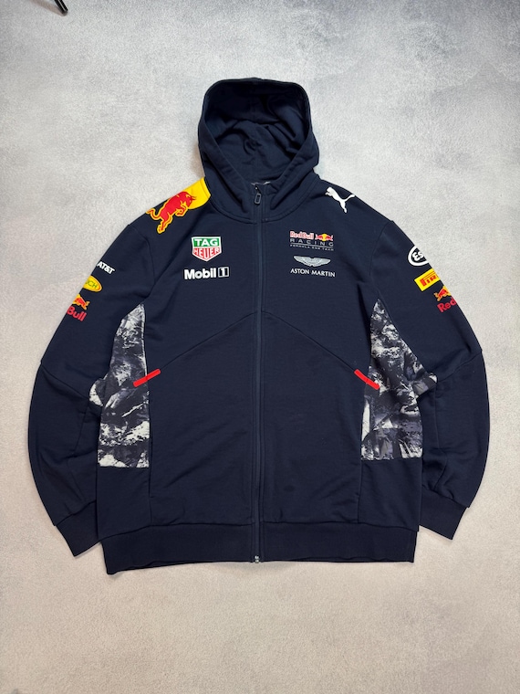Puma Red Bull Racing Team Aston Martin F1 Vintage Y2K Zip Hoodie