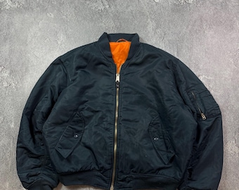 Vintage 70s Alpha Industries Scovill Zipper USAF MA-1 Bomber - Etsy